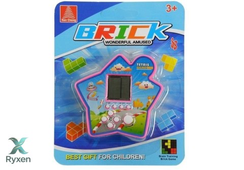 Gra Elektroniczna Kieszonkowa Tetris Gwiazdka Fioletowy