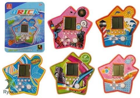 Gra Elektroniczna Kieszonkowa Tetris Gwiazdka Pomarańczowy