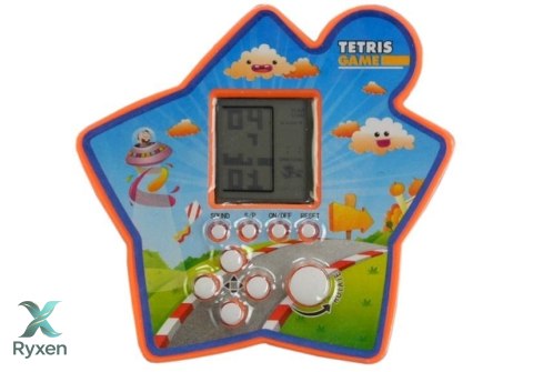 Gra Elektroniczna Kieszonkowa Tetris Gwiazdka Pomarańczowy