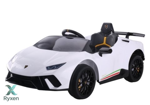 Auto na akumulator Lamborghini Huracan Pilot Światła LED MP3 Białe