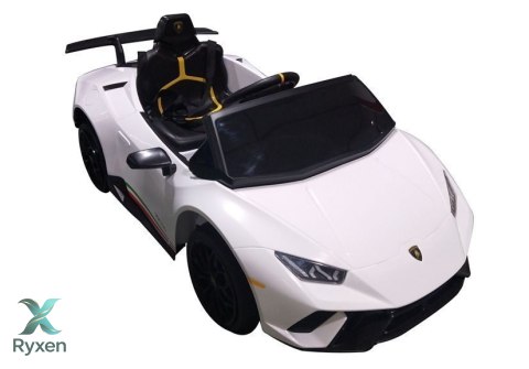 Auto na akumulator Lamborghini Huracan Pilot Światła LED MP3 Białe