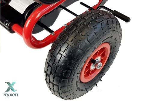 Gokart na Pedały A-18 Pompowane Koła Regulowany Fotel Czerwony