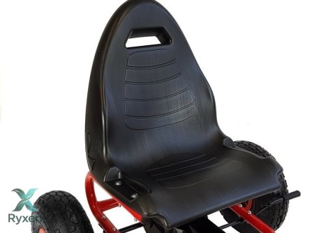 Gokart na Pedały A-18 Pompowane Koła Regulowany Fotel Czerwony