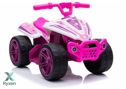 Quad na akumulator TR1805 Biało-różowy