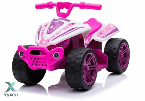 Quad na akumulator TR1805 Biało-różowy