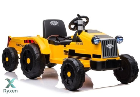 Traktor na Akumulator z Przyczepą CH9959 Światła LED Pilot Radio Żółty