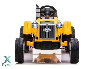 Traktor na Akumulator z Przyczepą CH9959 Światła LED Pilot Radio Żółty