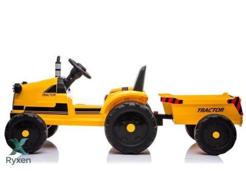 Traktor na Akumulator z Przyczepą CH9959 Światła LED Pilot Radio Żółty