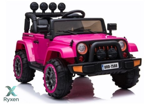Auto Na Akumulator Jeep BRD-7588 Światła LED MP3 Pilot Różowy 4x4