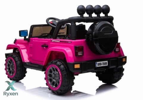 Auto Na Akumulator Jeep BRD-7588 Światła LED MP3 Pilot Różowy 4x4