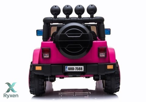 Auto Na Akumulator Jeep BRD-7588 Światła LED MP3 Pilot Różowy 4x4