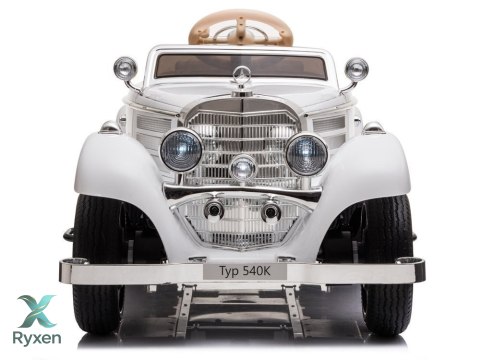 Auto Na Akumulator Mercedes Benz 540K Klasyk Premium Światła LED MP3 Biały