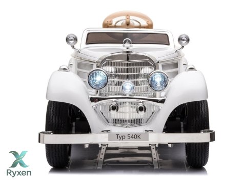 Auto Na Akumulator Mercedes Benz 540K Klasyk Premium Światła LED MP3 Biały