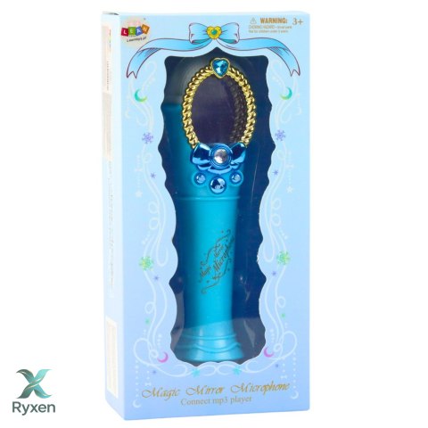 Magiczne Lustro Z Mikrofonem USB MP3 Światła Dźwięki Niebieski