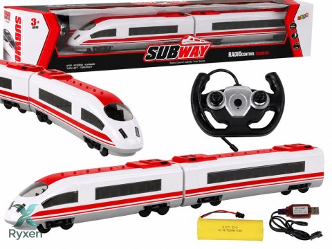 Pociąg Kolejka Zdalnie Sterowany 65 cm Światła R/C Biały