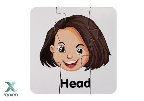 Puzzle Edukacyjne Układanka Części Ciała 10 Połączeń Angielski