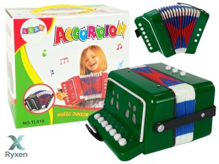 Akordeon Instrument Dla Małego Muzyka Zielony