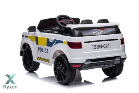 Auto Na Akumulator BBH-021 Światła LED Muzyka Pilot Policyjne Białe