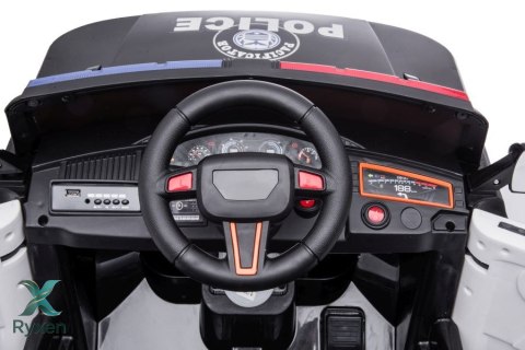 Auto Na Akumulator BBH-021 Światła LED Muzyka Pilot Policyjne Białe
