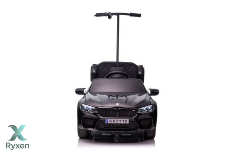 Auto Na Akumulator BMW M5 Z Platformą Dla Rodzica Czarne Lakierowane