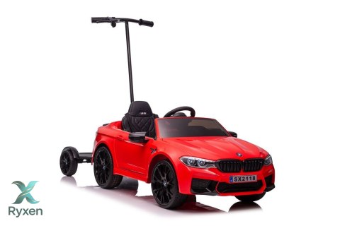 Auto Na Akumulator BMW M5 Z Platformą Dla Rodzica Czerwone Lakierowane