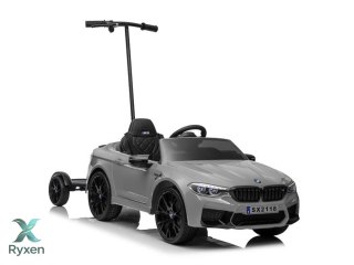 Auto Na Akumulator BMW M5 Z Platformą Dla Rodzica Srebrne Lakierowane
