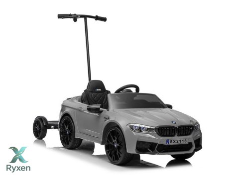 Auto Na Akumulator BMW M5 Z Platformą Dla Rodzica Srebrne Lakierowane