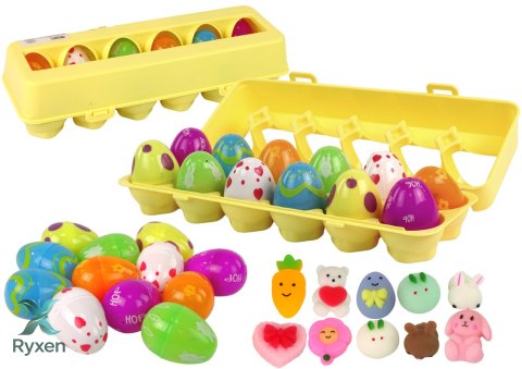 Zestaw Jajka Wielkanocne Squishy 12 Sztuk