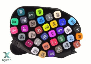 Zestaw Pisaków Markerów Touch PRO 36 SZT Torba Markery Alkoholowe