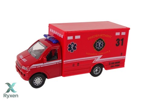 Auto Pojazd Ratunkowy Ambulans Napęd Frykcyjny 2 Kolory