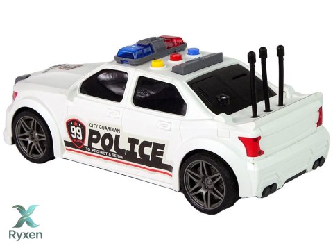 Auto Sportowe Otwierany Bagażnik Policja Światła Dźwięki Biały 1:16