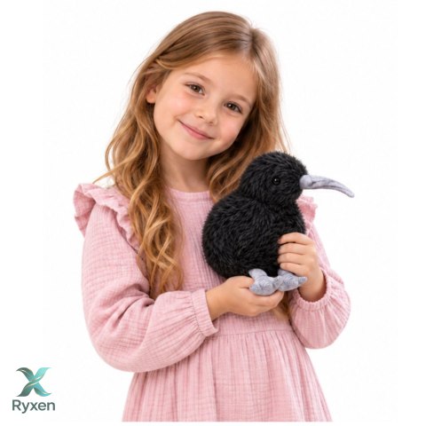 Pluszowy Ptak Kiwi Pluszak Maskotka Przytulanka Czarny 17cm