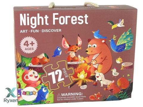 Puzzle Dla Dzieci Układanka Leśne Zwierzątka 72 Elem