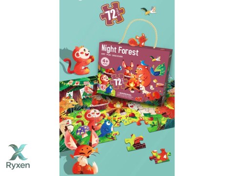 Puzzle Dla Dzieci Układanka Leśne Zwierzątka 72 Elem
