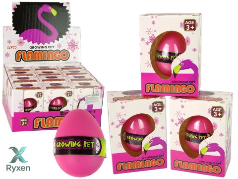 Rosnące Jajo Flaming 6cm Różowe