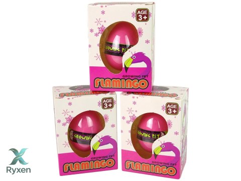 Rosnące Jajo Flaming 6cm Różowe