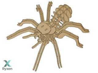 Drewniane Puzzle Przestrzenne 3D Pająk Składanka Edukacyjna 31 Elementów