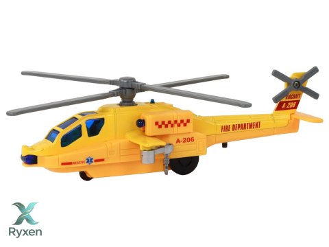 Helikopter Śmigłowiec Aluminiowy Ratunkowy Z Napędem Mix Dźwięk Światła