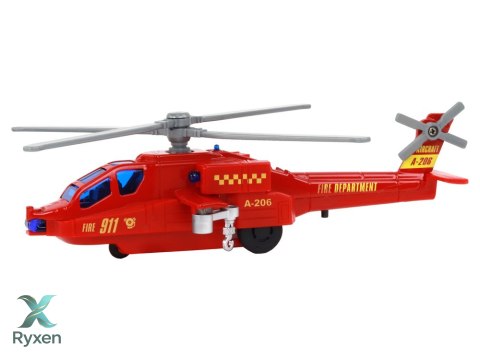 Helikopter Śmigłowiec Aluminiowy Ratunkowy Z Napędem Mix Dźwięk Światła