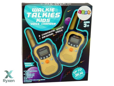 Zestaw Walkie Talkies Krótkofalówki Dla Dzieci Żółte 2 Szt.