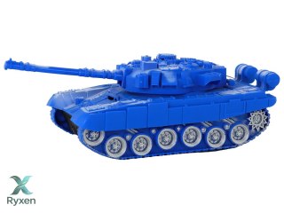 Czołg R/C Zdalnie Sterowany Światła Dźwięk Niebieski 1:18 27MHz