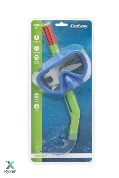 Maska z Rurką do Nurkowania Zielono- Niebieska Bestway 24036