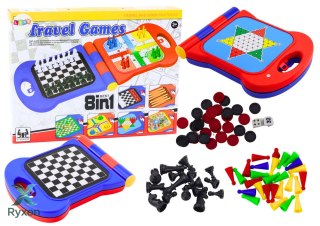 Gra Podróżna 8w1 Szachy Warcaby Ludo Tryktrak Chińczyk Węże i Drabiny