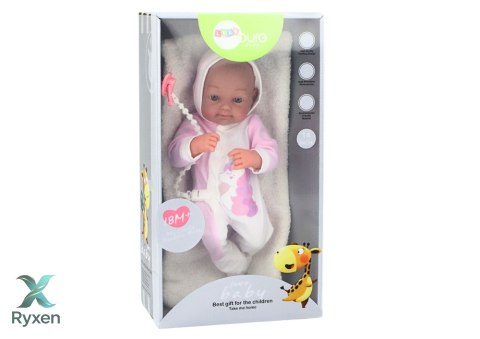 Lalka Bobas Ze Smoczkiem Body Jednorożec Różowy Kocyk Akcesoria 35 cm