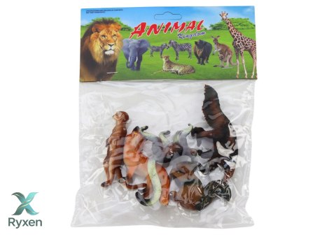 Zestaw Figurki Zwierząt Wiewiórka Surykatka Mrówkojad Lis Lemur 5 Szt.