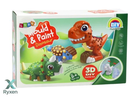 Zestaw Kreatywny Artystyczny Dinozaury 3D Gips Farbki