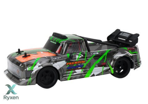 Autko Zdalnie Sterowane RC 1:16 Gumowe Koła Drift Szaro-Zielone