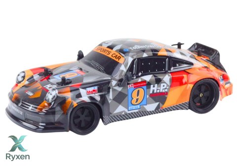 Autko Zdalnie Sterowane RC 1:18 Gumowe Koła Drift Pomarańczowy