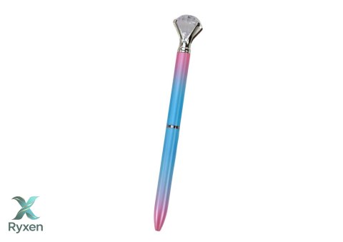 Długopis Z Diamentem Kolorowy Niebieski Wkład 0.7mm Mix