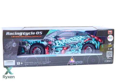 Duże Auto Sportowe Zdalnie Sterowane RC 1:8 Światła Dźwięki Graffiti